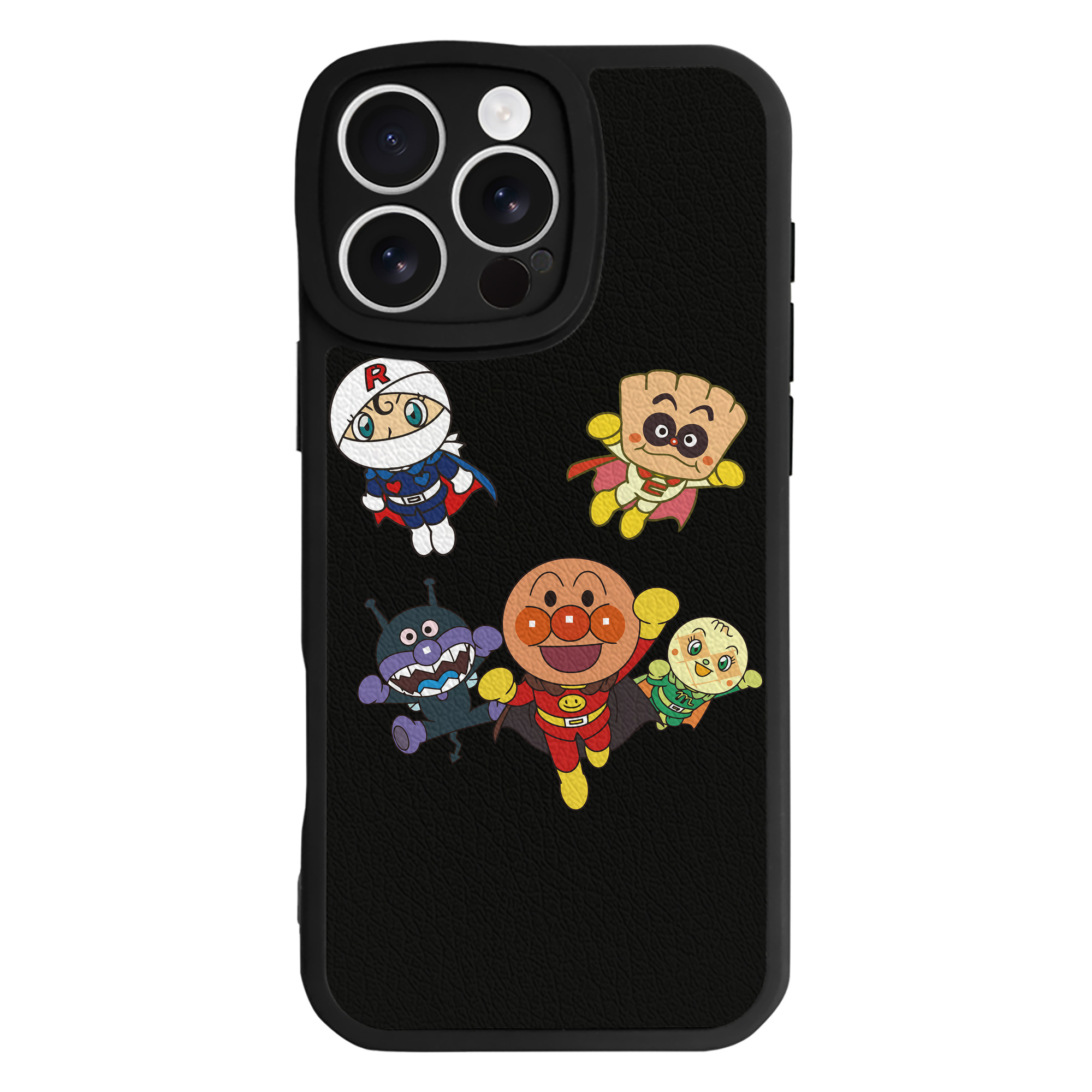 （画像用） アンパンマン Anpanman 【iPhone 16シリーズ対応】シリコンスマホケース（レザー調） 材質：シリコン